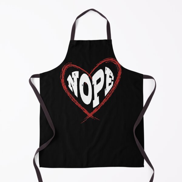 Item preview, White Nope No Love Anti-Valentine Heart Shape designed and sold by adlibmaria.