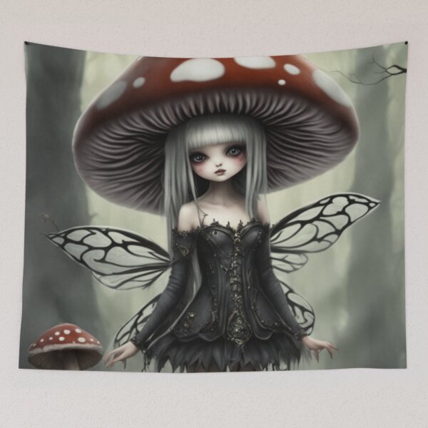 Item preview, Gothic White-Haired Mushroom Fairy Posing designed and sold by CailaStyle.