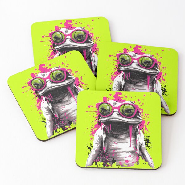 Item preview, Cool punk frog with pink sunglasses designed and sold by OdinsBigBeard.