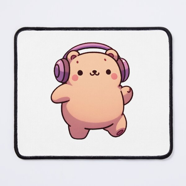 Item preview, Chubby Bear with Headphones Dancing designed and sold by UmbrellaStudio1.