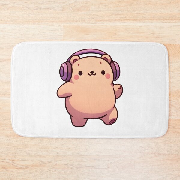 Item preview, Chubby Bear with Headphones Dancing designed and sold by UmbrellaStudio1.