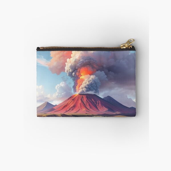 Item preview, A volcano erupting over a beach with krakatoa in the background designed and sold by johndesign88.