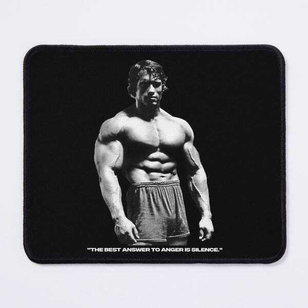 Item preview, Stoic Quote ”The best answer to anger is silence.” Arnold Schwarzenegger fan art designed and sold by HuzaifaNaveedh.