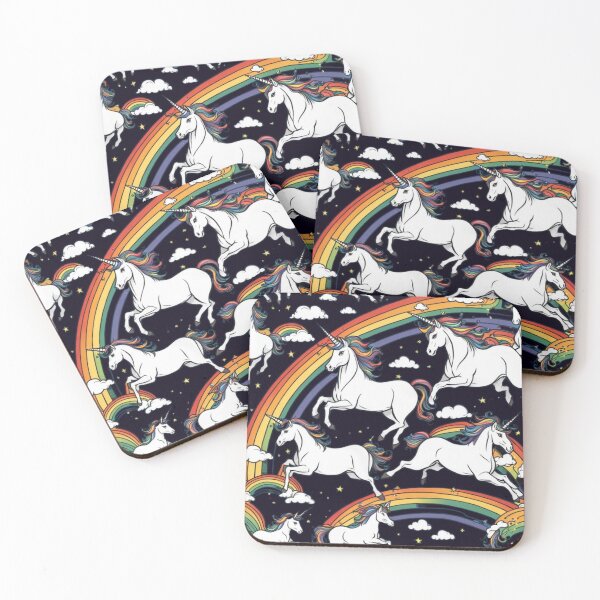 Item preview, Unicorns jumping rainbows designed and sold by JackFreestone.
