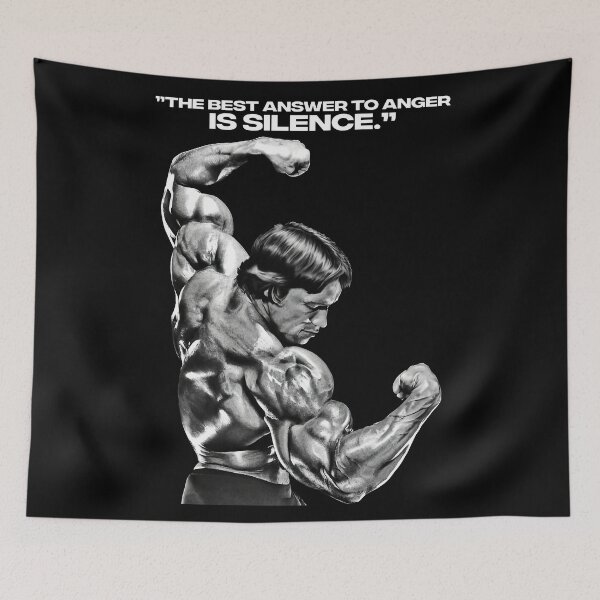 Item preview, Stoic Quote ”The best answer to anger is silence.” Arnold Schwarzenegger fan art designed and sold by HuzaifaNaveedh.