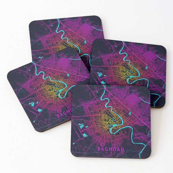 Item preview, Baghdad City Map of Iraq - Neon designed and sold by deMAP.