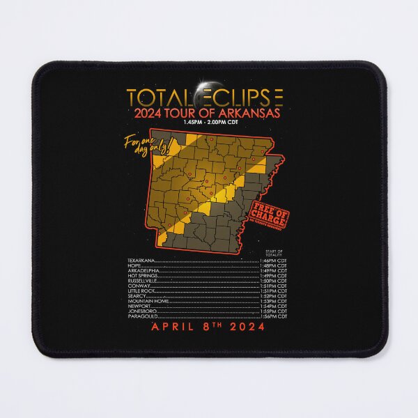 Item preview, Total Solar Eclipse Arkansas April 8th 2024 Poster - Tour of Arkansas designed and sold by Nerd Shizzle.