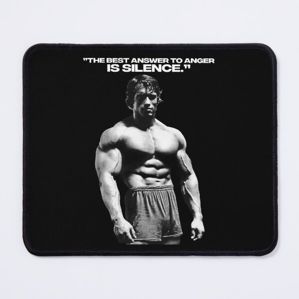 Item preview, Stoic Quote ”The best answer to anger is silence.” Arnold Schwarzenegger fan art designed and sold by HuzaifaNaveedh.