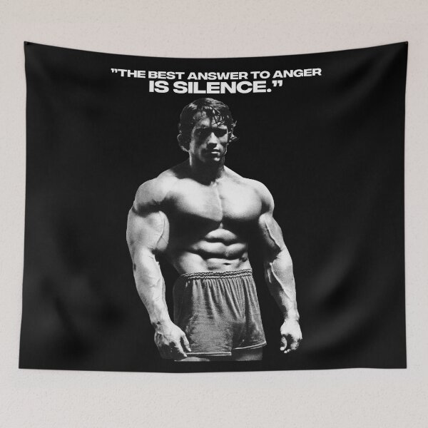 Item preview, Stoic Quote ”The best answer to anger is silence.” Arnold Schwarzenegger fan art designed and sold by HuzaifaNaveedh.