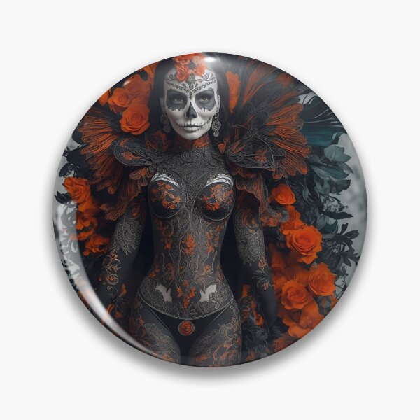 Item preview, Elegant gorgeous La Calavera Catrina, Lady of the afterlife, the Elegant Skull designed and sold by Fantasymachine.