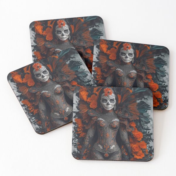 Item preview, Elegant gorgeous La Calavera Catrina, Lady of the afterlife, the Elegant Skull designed and sold by Fantasymachine.