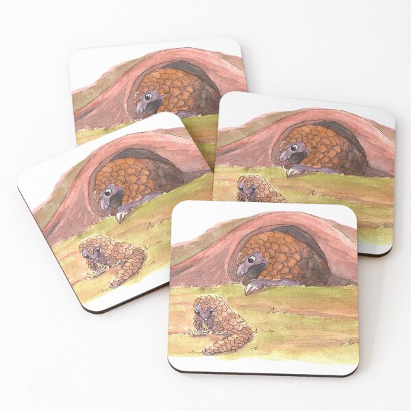 Item preview, Pangolin, mother and child designed and sold by Chouetteplanete.