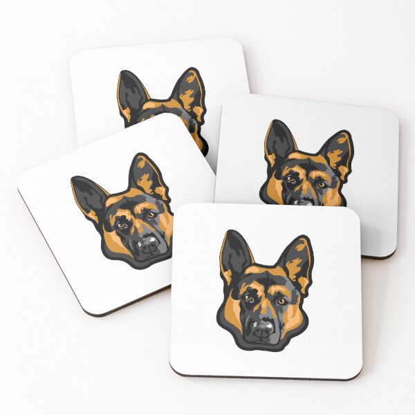 Item preview, German Shepherd Bold Cartoon Head Digital Dog Art Design designed and sold by GSDDESIGNMERCH.
