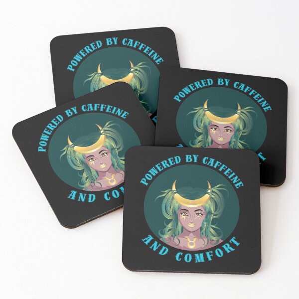 Item preview, Powered By Caffeine And Comfort. taurus birthday designed and sold by ZodiacWonders.