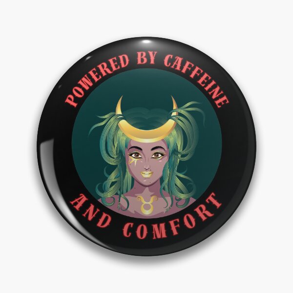 Item preview, Powered By Caffeine And Comfort. taurus astrology designed and sold by ZodiacWonders.