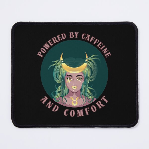 Item preview, Powered By Caffeine And Comfort. taurus zodiac sign designed and sold by ZodiacWonders.