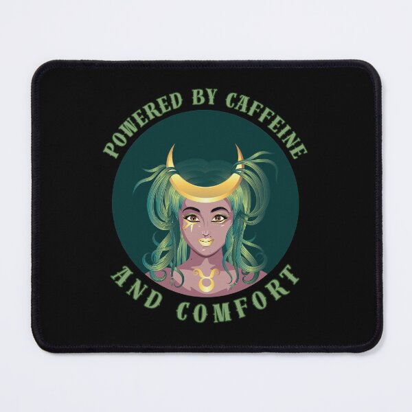 Item preview, Powered By Caffeine And Comfort. taurus horoscope designed and sold by ZodiacWonders.