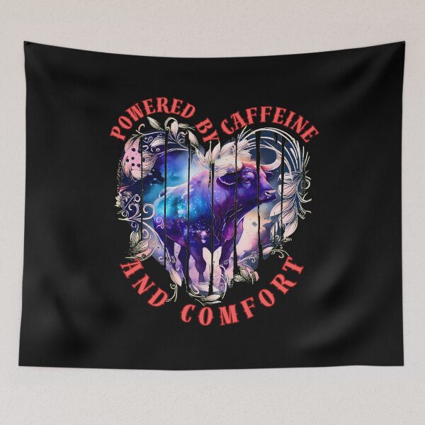Item preview, Powered By Caffeine And Comfort. taurus star sign designed and sold by ZodiacWonders.
