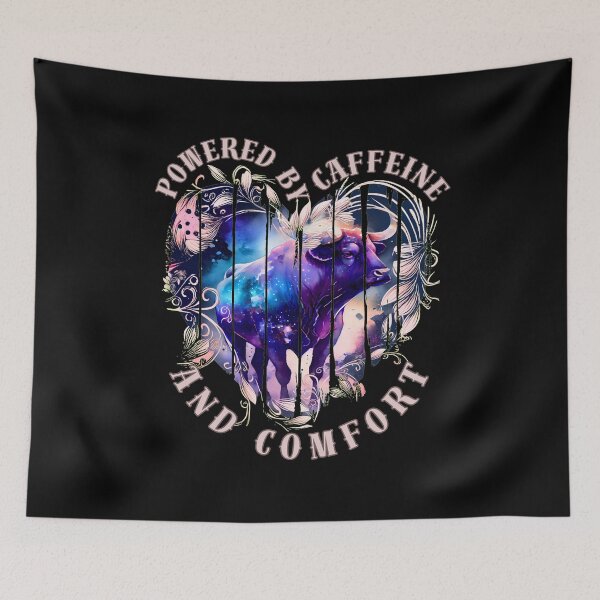 Item preview, Powered By Caffeine And Comfort. cute taurus designed and sold by ZodiacWonders.