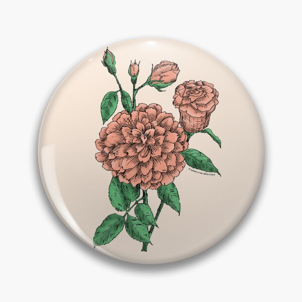 Item preview, Apricot Flat Rose Bloom Full 26-40 Petals In 3+ Rows designed and sold by Rachael Taylor.