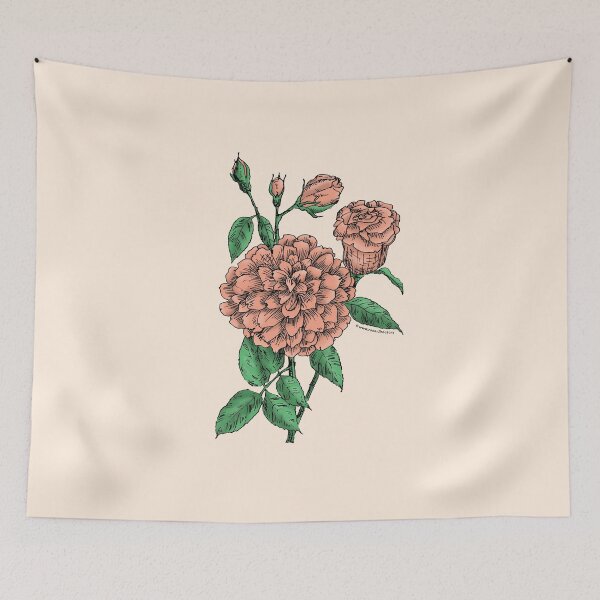 Item preview, Apricot Flat Rose Bloom Full 26-40 Petals In 3+ Rows designed and sold by Rachael Taylor.