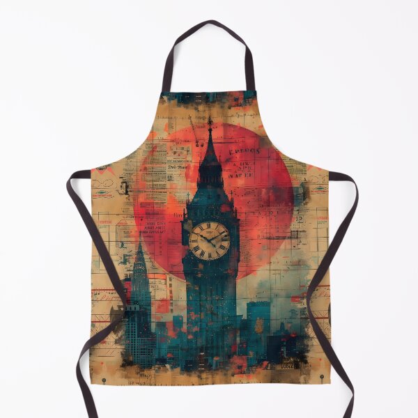 Item preview, Retro Timepiece: London Vintage Collage Art Print designed and sold by Moisky Patterns.