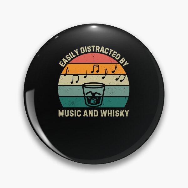 Item preview, Easily distracted by music and whisky designed and sold by Gilpro Designs.