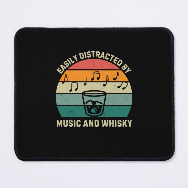 Item preview, Easily distracted by music and whisky designed and sold by Gilpro Designs.