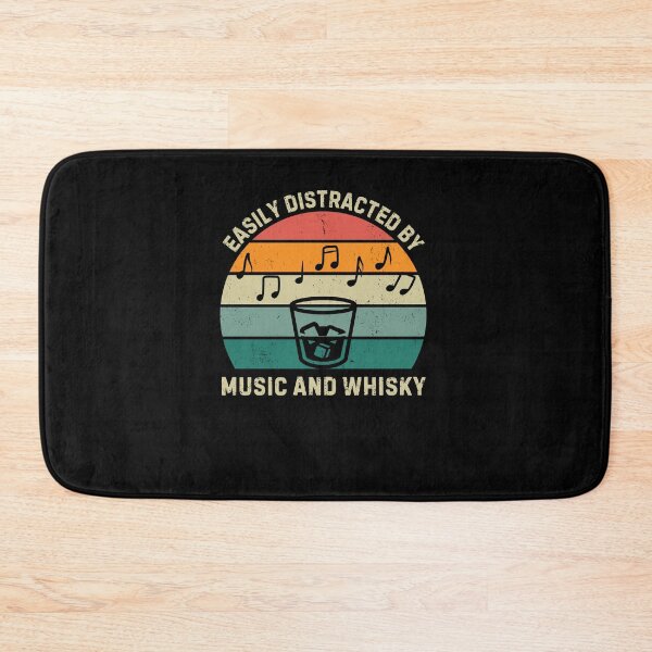 Item preview, Easily distracted by music and whisky designed and sold by Gilpro Designs.