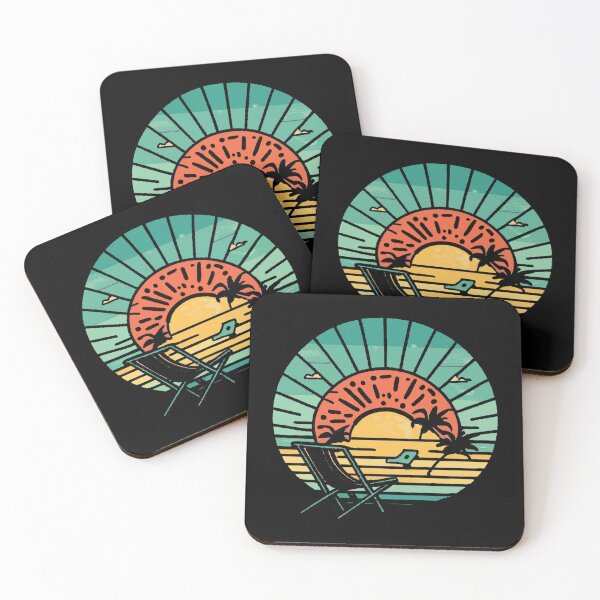 Item preview, Vintage sunbathing on the beach in the setting sun designed and sold by desinganddecor.