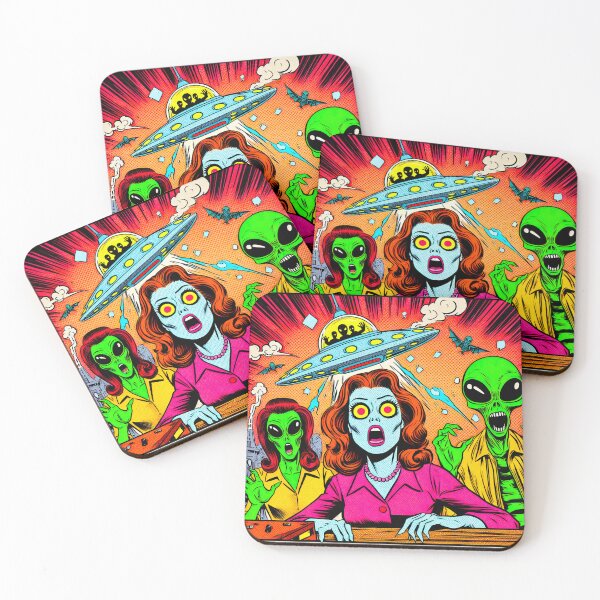 Item preview, Trippy Psychedelic Scifi Space Aliens designed and sold by AIPixelMaster.