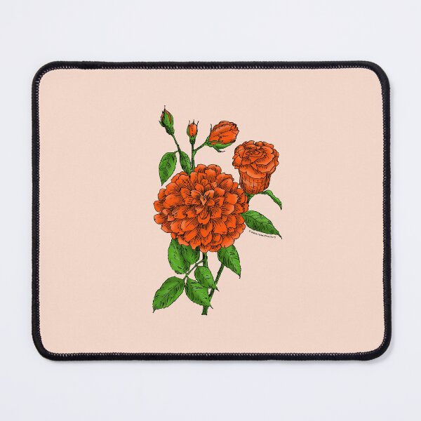 Item preview, Orange Flat Rose Bloom Full 26-40 Petals In 3+ Rows designed and sold by Rachael Taylor.