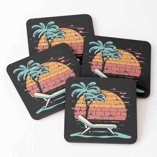 Item preview, Vintage sunbathing on the beach in the setting sun designed and sold by desinganddecor.
