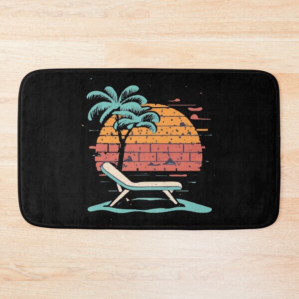 Item preview, Vintage sunbathing on the beach in the setting sun designed and sold by desinganddecor.