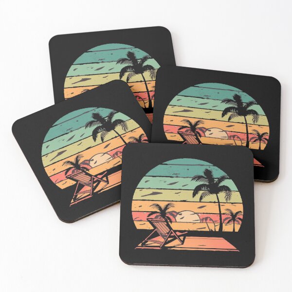 Item preview, Vintage sunbathing on the beach in the setting sun designed and sold by desinganddecor.