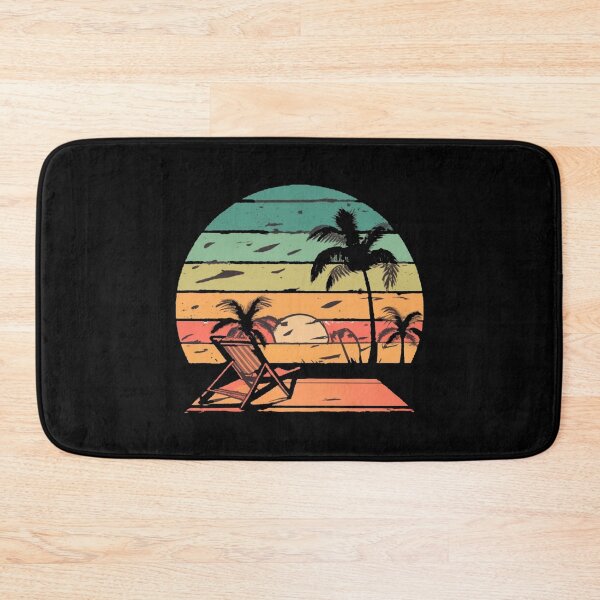 Item preview, Vintage sunbathing on the beach in the setting sun designed and sold by desinganddecor.