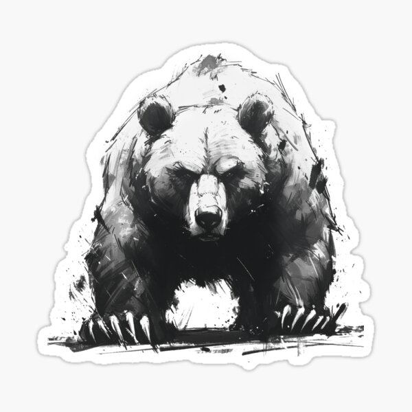 Aperçu de l'œuvre Monarque monochrome : la position de l'ours créée et vendue par dungeonwarriors.