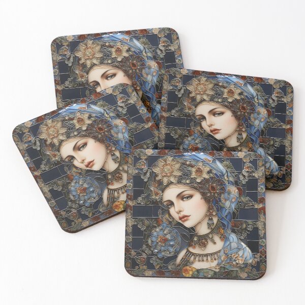 Item preview, Majestic Mosaic: A Portrait of Art Nouveau Elegance designed and sold by shadowpalette.