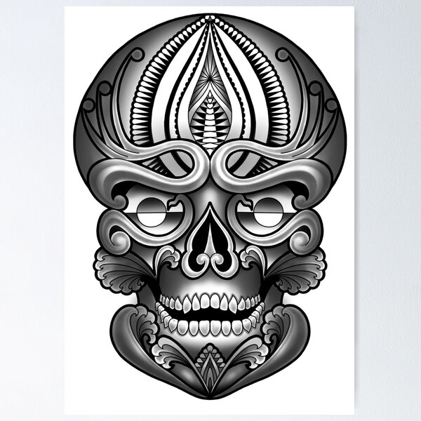 Tibetan skull for Dave — Chris O'Donnell Tattoo