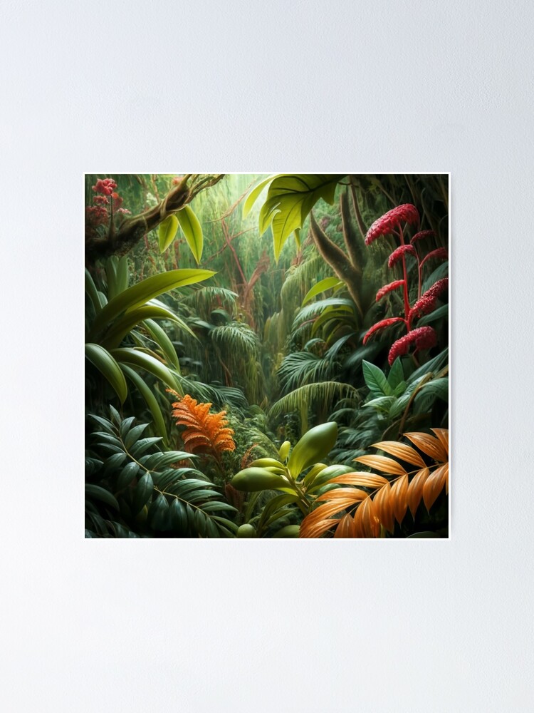 Aperçu 1 sur 3. Poster avec l'œuvre Tropiques, Nature créée et vendue par DesignGoodStore.