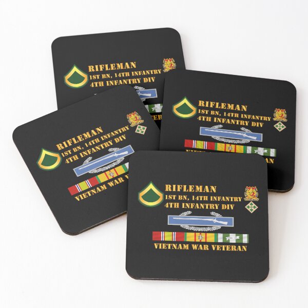 Item preview, Army - 1st Bn 14th Inf - 4th ID - Rifleman - PFC - Vietnam Vet designed and sold by Military Insignia Products.