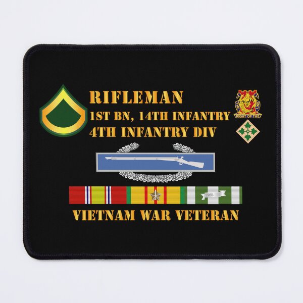 Item preview, Army - 1st Bn 14th Inf - 4th ID - Rifleman - PFC - Vietnam Vet designed and sold by Military Insignia Products.