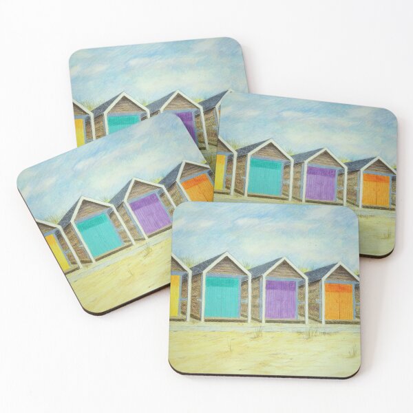 Item preview, Beach huts artwork designed and sold by Kathryn Green.