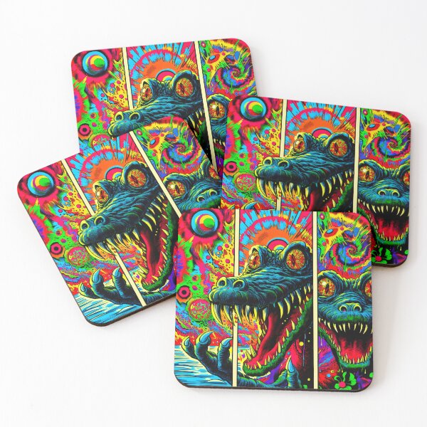 Item preview, Trippy Psychedelic Alligator Monster designed and sold by AIPixelMaster.