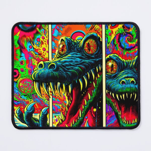 Item preview, Trippy Psychedelic Alligator Monster designed and sold by AIPixelMaster.