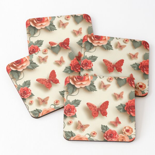 Item preview, Papercraft Paradise: Eloquent Roses and Butterflies Pattern designed and sold by Sir Meow Meow.