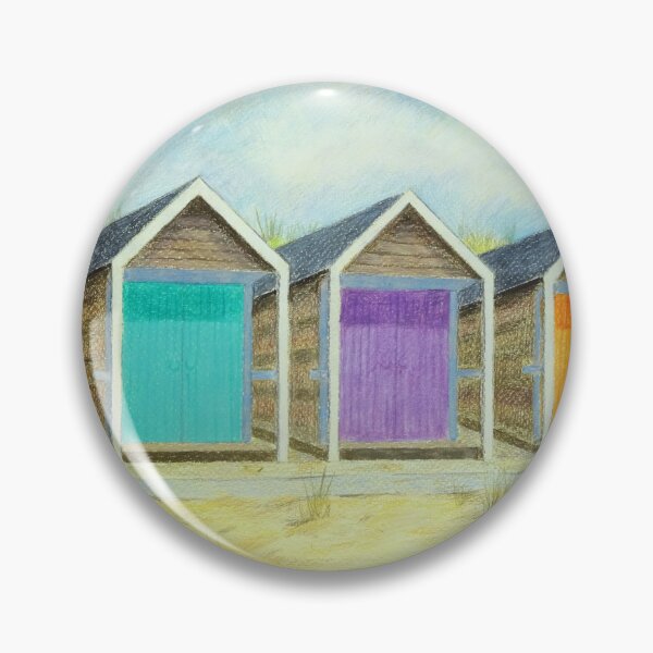 Item preview, Beach huts artwork designed and sold by Kathryn Green.