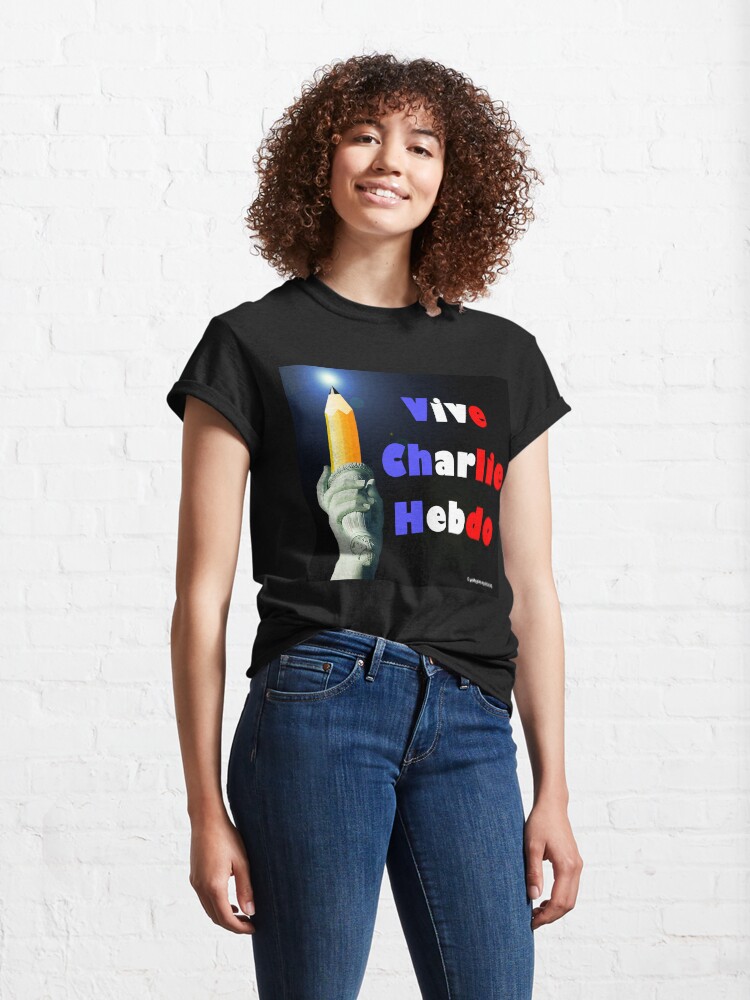 Alternate view of Vive Charlie Hebdo Classic T-Shirt