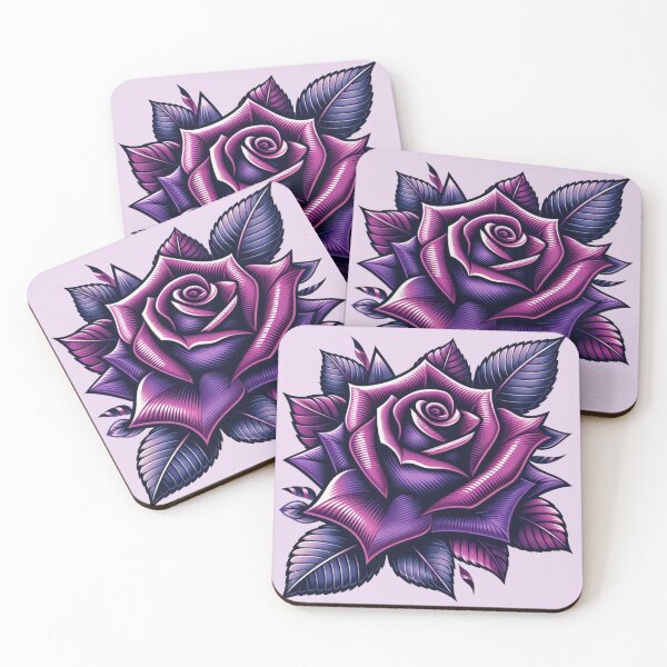 Item preview, Purple Rose Tattoo Art - Inspired by Ash & Imogen designed and sold by AmberRoseWrites.