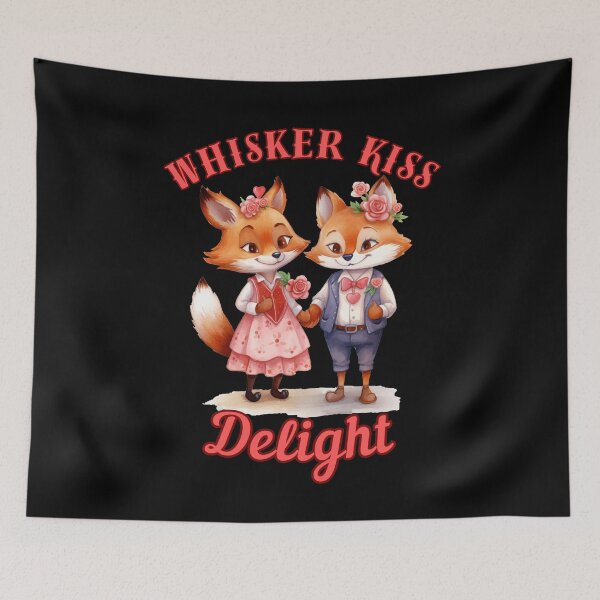 Item preview, Whisker Kiss Delight. retro fox designed and sold by FoxVibes.